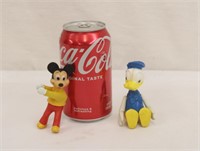 Vintage Mickey & Donald Plastic Figurines