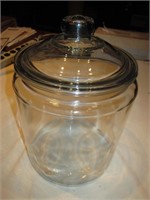 14" Lidded Glass Container / Jar