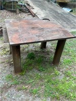 4ft x 4 ft 3” thick steel table
