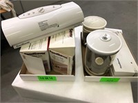 (2) FOODSAVERS W/ VACUUM CANISTERS, (2) BOXES OF B