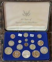 100 YEARS OF U.S. SILVER COINS SET - 16 COINS