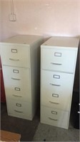 2 4 DRAWER METAL FILE CABINETS