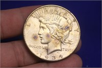 1934 Peace Silver Dollar