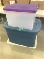 3 storage tubs