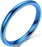 Minimalist 1.5mm Blue Stackable Band