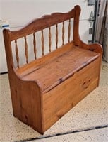 Wood Hallway Bench/Toy Chest