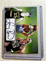 LARRY BIRD MAN MYTH LEGEND PRINTED AUTO