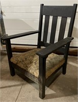 Antique Wood Frame Chair w/Very Low Seat *LY