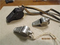 Lot of 3 Vtg. Whistles