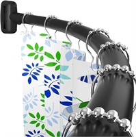 Tlooe Curved Shower Curtain Rod, Adjustable Rustpr