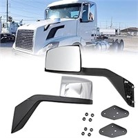 Truck Chrome Hood Mirrors Pair Driver (Left Side)