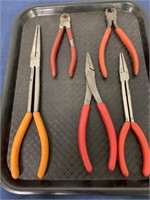 Snap-on 5 Needle Nose Pliers & Wire Cutters