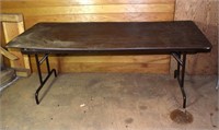 6' folding banquet table; as is