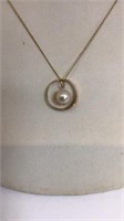 14k necklace 15 Inch with 14k gold ring with