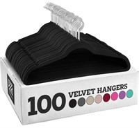 ZOBER, 100 PACK OF VELVET HANGERS