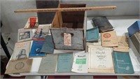 old wooden crate w Servel service manuals etc