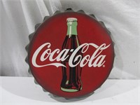 Coke Bottle Cap Sign 14" Dia