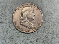 1950D Franklin half dollar
