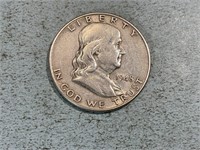 1948D Franklin half dollar