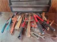 Miscellaneous tool lot pipe wrench and more