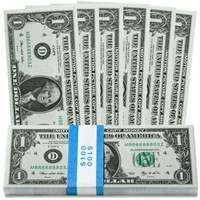 1 PCS Movie Money Prop 1 Dollar Bills Realistic Pl