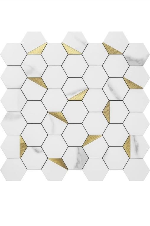 (New) DICOFUN 10-Sheet Hexagon Tile Peel and