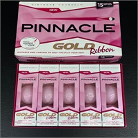 NEW Pinnacle Gold Ribbon Pink Golf Balls