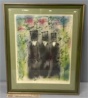 Signed & Numbered MCM Style Lithograph