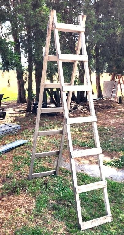 wooden A frame barn loft ladder trellis solid 8'