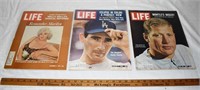 LOT - 3 VINTAGE LIFE MAGAZINES - MICKEY MANTLE,