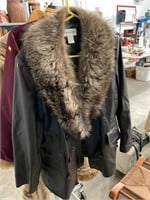 Leather Fur Coat