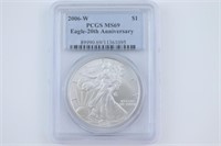 2006-W Silver Eagle. PCGS MS-69