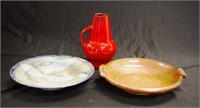 Three various Studio Pottery pieces