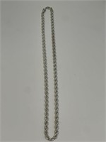 STERLING SILVER 925 ROPE CHAIN NECKLACE 24"