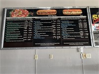 Menu Wall Sign w/ letters & numbers
