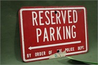Reserved Parking Sign Approx 12"x8"