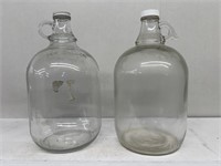 (2) glass jugs