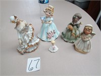 5 LEFTON HAND PAINTED FIGURINES