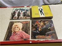 Group of Vintage Rock and Country Records