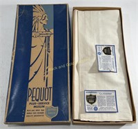 Antique PEQUOT 81 x 99 Muslin Sheets