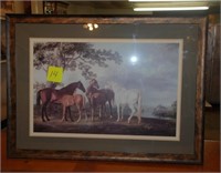 Large framed horse print