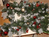 2 Lighted battery Christmas swags 32"l