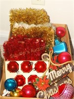 Assorted new garland, ornaments