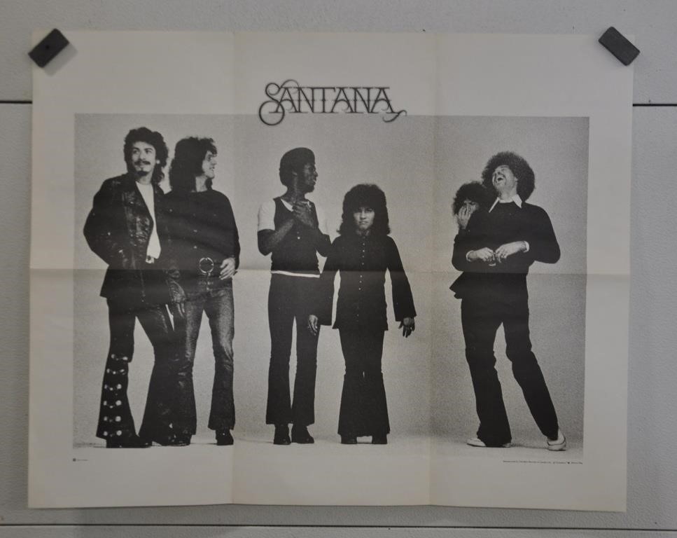 Vintage Santana poster, 29x23