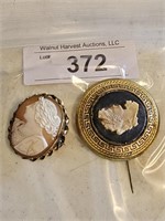 1835 GOLD TYPE CAMEO, & GONE WITH THE WING TYPE