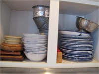 CABINET FULL OF PLATES & BOWLS