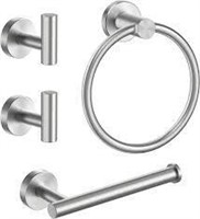 4pc Forious Brushed Nickel Bath Accessories AZ27