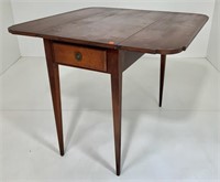 Cherry Pembroke table, shaped  corner drop