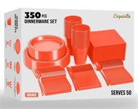 350 PCS Disposable Tableware Combo Pack INCLUDES