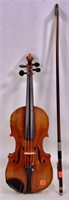 Child's violin, pine and maple, 21" long  / Bow